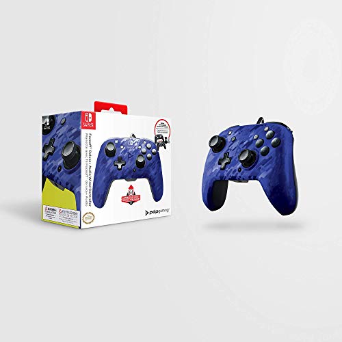 PDP - Mando Pro Deluxe Faceoff Chat Audio Camo Azul (Nintendo Switch)