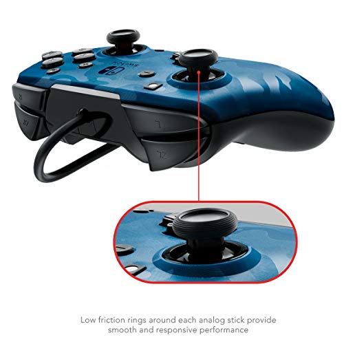 PDP - Mando Pro Deluxe Faceoff Chat Audio Camo Azul (Nintendo Switch)