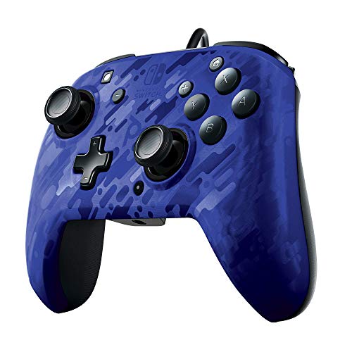 PDP - Mando Pro Deluxe Faceoff Chat Audio Camo Azul (Nintendo Switch)