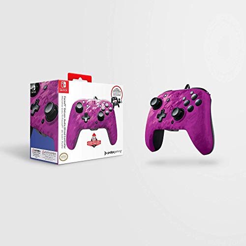 PDP - Mando Pro Faceoff Deluxe + Audio Chat Camo Purpura (Nintendo Switch)