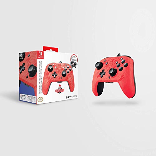 PDP - Mando Pro Faceoff Deluxe + Audio Chat Camo Rojo (Nintendo Switch)