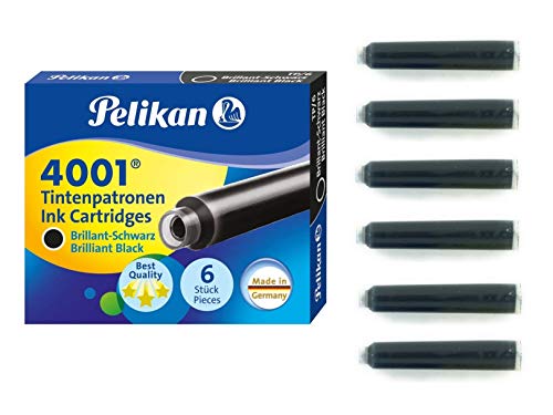 Pelikan 154315 - Caja 6 cartuchos tinta, color negro