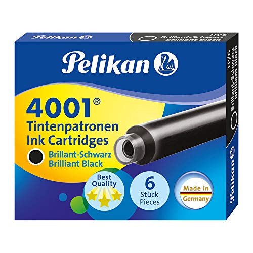 Pelikan 154315 - Caja 6 cartuchos tinta, color negro