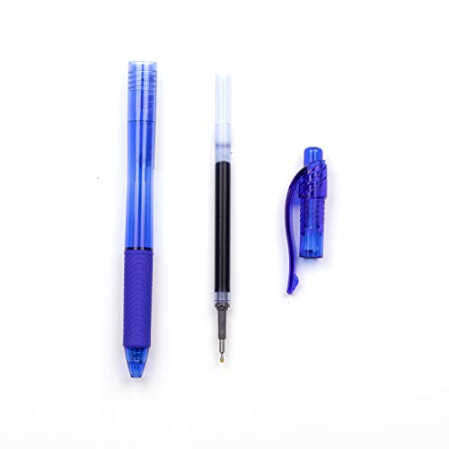 Pentel LRN5-C Energel - Lote de 12 cartuchos de tinta de recambio para bolígrafos Pentel Energel BLN75, BLN105 y BL625 (punta aguja 0.5 mm), color azul