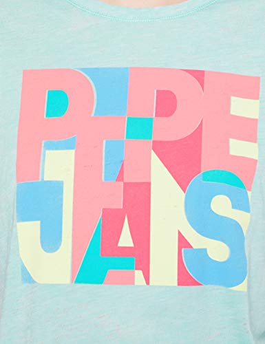 Pepe Jeans Camiseta, Azul (Pale Blue 506), Small para Mujer