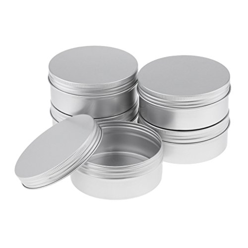 perfeclan Tarros de Aluminio Latas de Crema Recipientes Cosméticos Envase de Loción Estuche de Caramelos - 5pcs 250ml