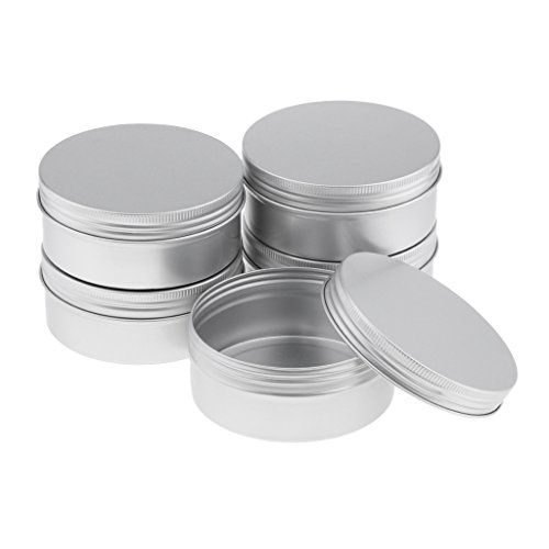 perfeclan Tarros de Aluminio Latas de Crema Recipientes Cosméticos Envase de Loción Estuche de Caramelos - 5pcs 250ml