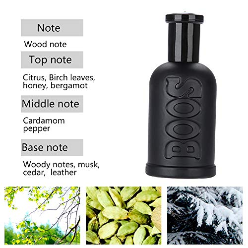 Perfume para Hombre, 50ml Colonia Men Perfume Eau de toilette Spray, Gentleman Líquido de larga duración Perfume fresco de verano para Cena de negocios y Citas (Negro)