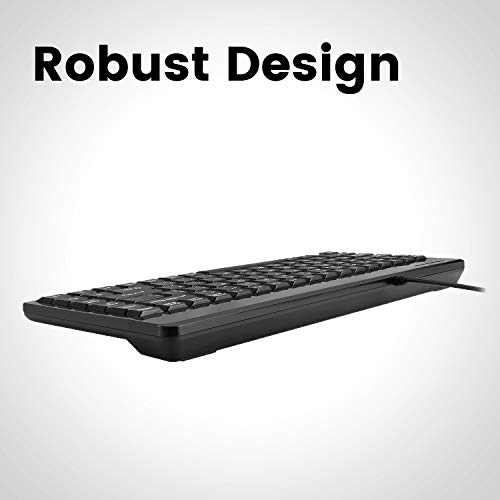 Perixx PERIBOARD-409 Mini Teclado Inglés (US QWERTY) - PS2 - Negro - 315x147x20mm