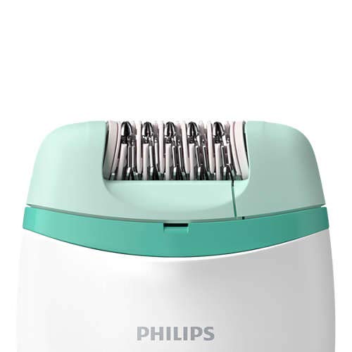 PHILIPS BRE245/00/WH/GN Depiladora Satinelle BRE245/00 Essential, 2 Velocidades, Plastic, Verde, Blanco