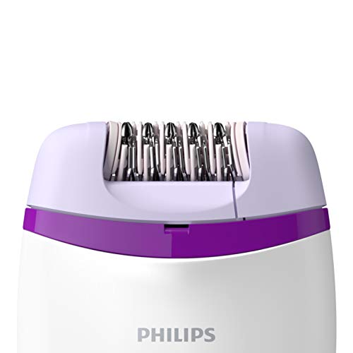 Philips BRP505/00 - Kit de depilación para cuerpo y camiseta (incluye depiladora eléctrica Satinelle Essential, recortador Bikini, zapata de 3 mm y funda de lujo)