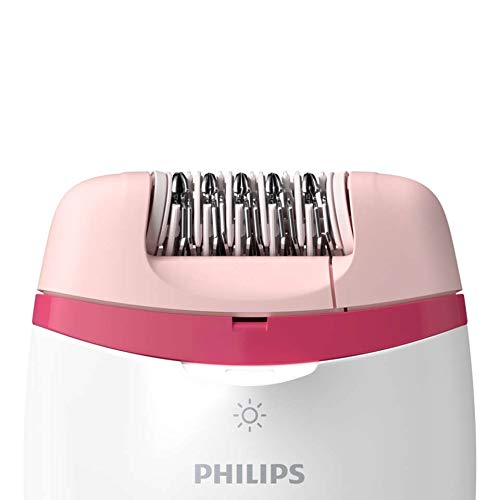 Philips Satinelle Essential - Depiladora (Rosa, Blanco, 15 V, Ergonómico)