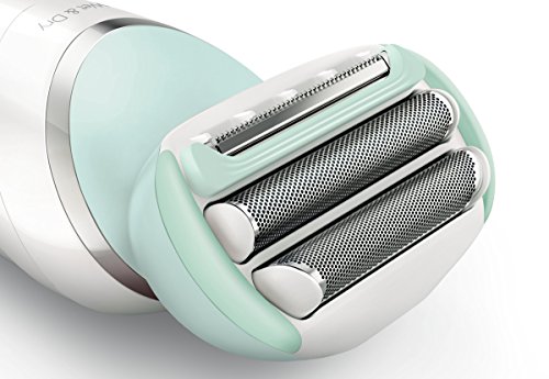 Philips SatinShave BRL160/00 - Afeitadora femenina con dos cuchillas, uso en seco y húmedo, sistema avanzado de afeitado