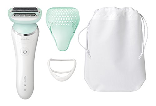 Philips SatinShave BRL160/00 - Afeitadora femenina con dos cuchillas, uso en seco y húmedo, sistema avanzado de afeitado