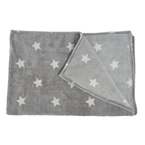 Pink Papaya Manta Polar Supersuave y Acogedora– Mantas para Sofá con Diseño de Estrellas - Tamaño 150 x 200 cm