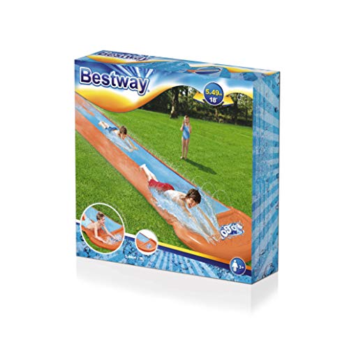 Pista Deslizante Hinchable Bestway H2O Go! Doble Naranja/Azul 549 cm