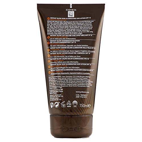 Piz Buin - Protección Solar, Loción Solar Instant Glow Piel Luminosa SPF 15 - Protección media Bote 150 ml