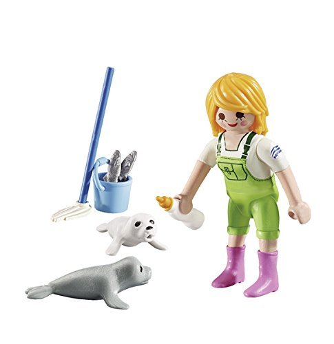 PLAYMOBIL- Cuidadora de Focas Juguete, Multicolor (geobra Brandstätter 9418)