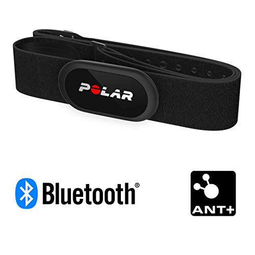 Polar H10 Sensor de frecuencia cardíaca -  ANT+, Bluetooth, ECG resistente al agua con banda elastica pectoral - Negro Talla XS/S