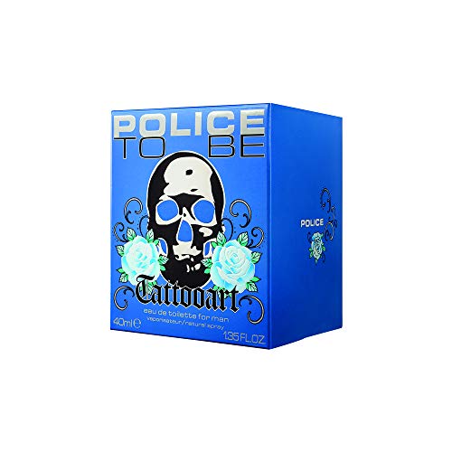 Police To Be Man Tattoo Art, Agua fresca - 40 ml.