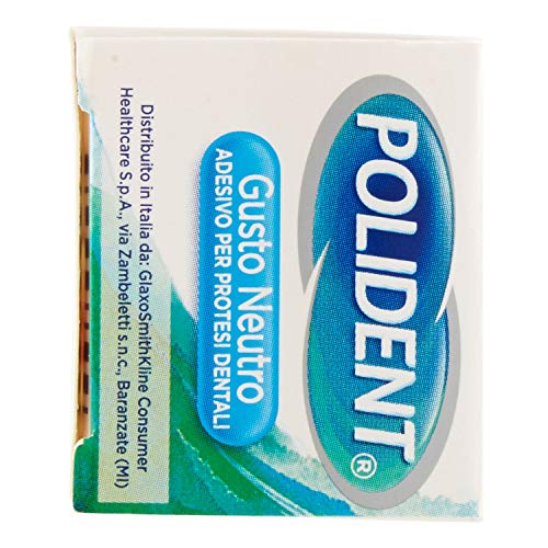 Polident – Adhesivo para prótesis dentales, obstaculiza la infiltración de las partículas de comida sin zinc sin sabor – 40 g