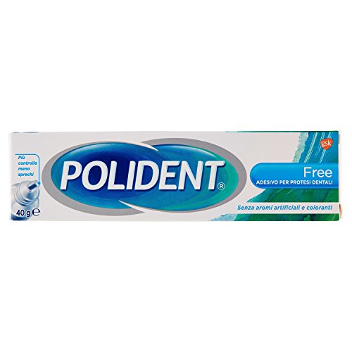 Polident – Adhesivo para prótesis dentales, obstaculiza la infiltración de las partículas de comida sin zinc sin sabor – 40 g