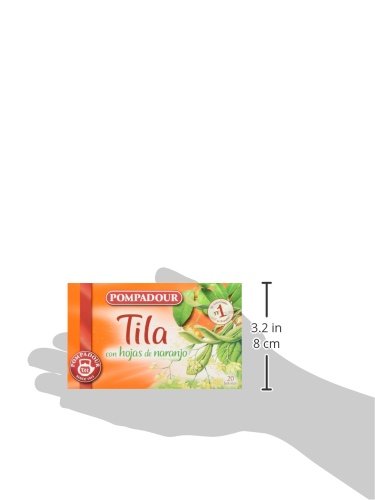 Pompadour Té Infusion Tila con Hojas de Naranja - 20 bolsitas - [Pack de 10]