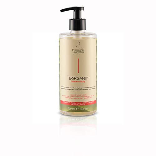 Profesional Cosmetics Borganik Sensitive Scalp - Champú sin Sulfatos Que Evita el Picor del Cuero Cabelludo, 500 ml