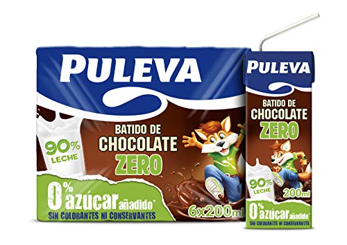 Puleva Batido Chocolate Zero Sin Azúcar Añadido 5 packs de 6x200 ml