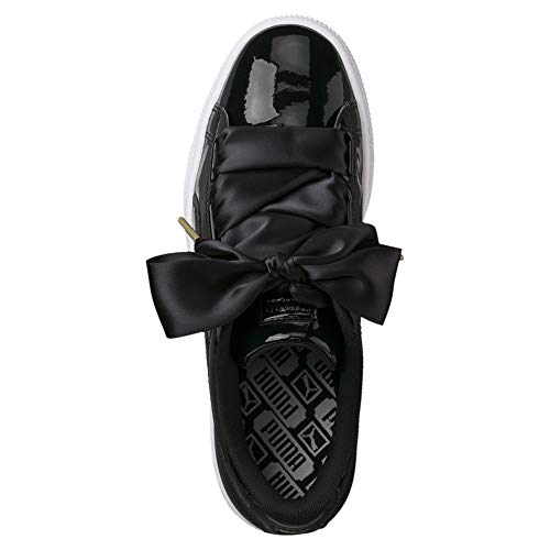 PUMA Basket Heart Patent WN'S, Zapatillas para Mujer, Negro Black Black, 37 EU