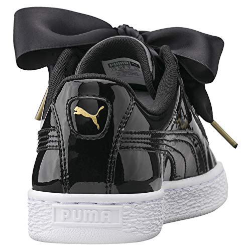 PUMA Basket Heart Patent WN'S, Zapatillas para Mujer, Negro Black Black, 37 EU