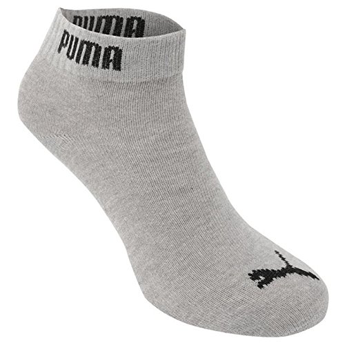 Puma Quarter Plain, Calcetín Unisex Adulto, Gris (Anthraci/L Mel Grey), 35-38, (Pack de 3)