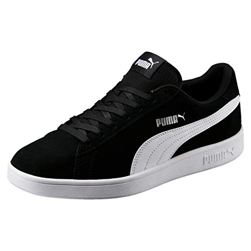 PUMA Smash V2, Zapatillas para Hombre, Negro Black White Silver, 39 EU