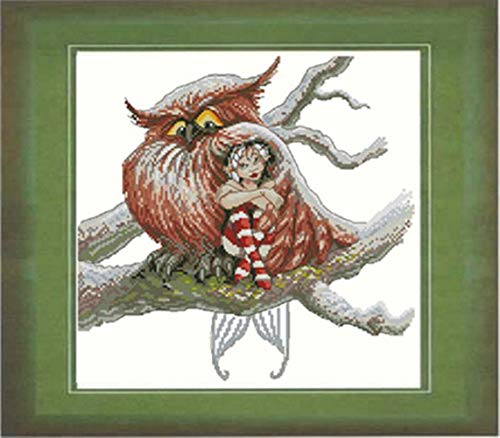 Punto de cruz, Costura, DIY de punto de cruz, Conjuntos for el bordado, kits 11CT y 14CT16CT y 18CTOwl magia Punto de cruz hecho a mano (Cross Stitch Fabric CT number : 18CT unprinted)