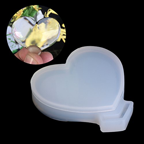 R-WEICHONG Pastel de fondant en silicona transparente con colgante de silicona para amar el corazón