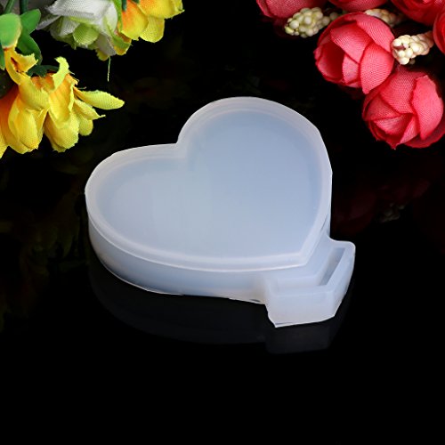 R-WEICHONG Pastel de fondant en silicona transparente con colgante de silicona para amar el corazón