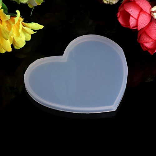 R-WEICHONG Pastel de fondant en silicona transparente con colgante de silicona para amar el corazón