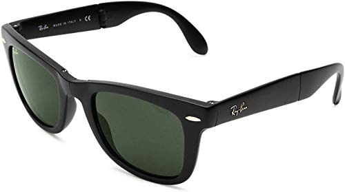 RAY-BAN Folding Wayfarer Gafas de sol, Black, 54 para Hombre