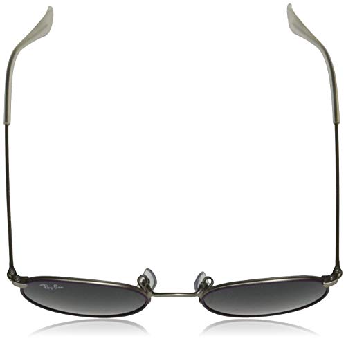 Ray-Ban Junior Round Lentes, Parte Superior de Goma Violeta Sobre Plata/Gris Oscuro, 44 Unisex niños