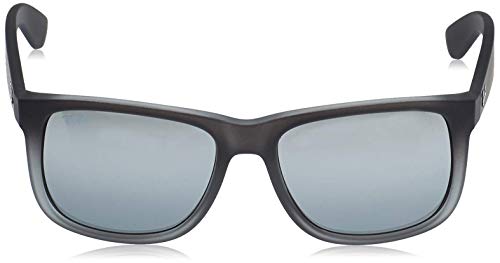 Ray-Ban Justin RB4165 - Gafas de sol Unisex, Gris (Transparent Grey Rubber 852/88), 54 mm