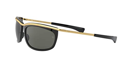 Ray-Ban Olympian I RB2319-901/58 Gafas de sol, Negro/Oro, 62 Unisex