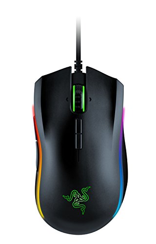 Razer Mamba Elite Ratón para Juegos, con 9 Botones Mecánicos Programables, Sensor Óptico con Iluminación Real de 16.000 DPI y Croma RGB, Negro