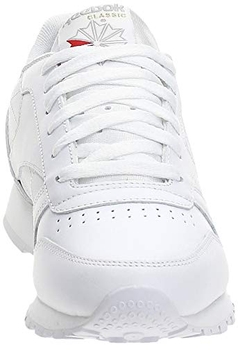 Reebok CL LTHR 2232 - Zapatillas de deporte de cuero para mujer, color blanco, talla 40