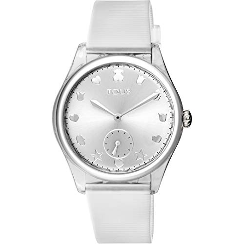 Reloj Tous 900350075 Free Fresh de Acero y policarbonato con Correa de Silicona Blanca