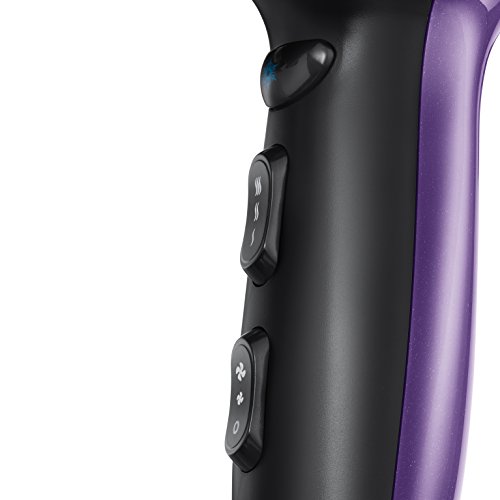 Remington Ionic Dry D3190 Secador de Pelo, Secador Iónico, Difusor y Concentrador, 2200 W, Morado y Negro