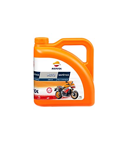 Repsol RRP163N54 Moto Sintetico 4T 10W-40 Aceite de Motor, Multicolor, 4 L