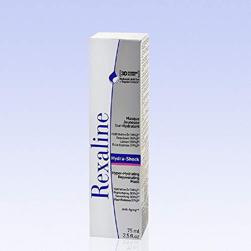 Rexaline - Hydra-Shock - Mascarilla de juventud súper hidratante - Mascarilla facial con ácido hialurónico antiarrugas, antiedad y repulpante - Todo tipo de piel - Cruelty free -75ml