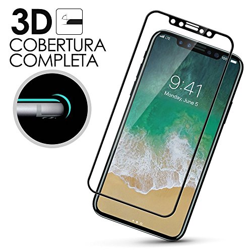 REY Protector de Pantalla Curvo para Samsung Galaxy A3 2017, Negro, Cristal Vidrio Templado Premium, 3D / 4D / 5D