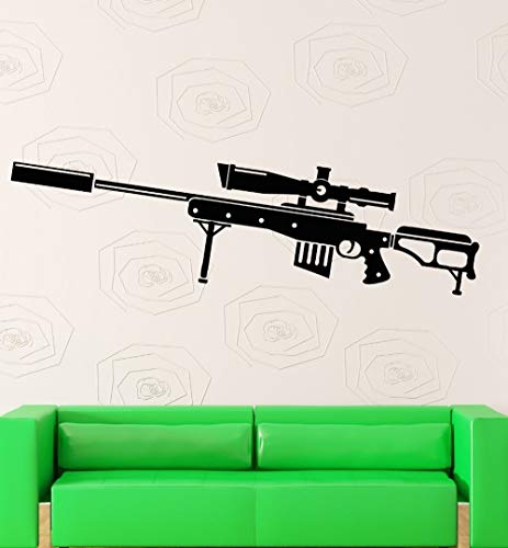 Rifle Sticker Gun Decal AWP Carteles de vinilo Tatuajes de pared Etiqueta de la pared Decoración Mural Rifle Sticker 45X150CM