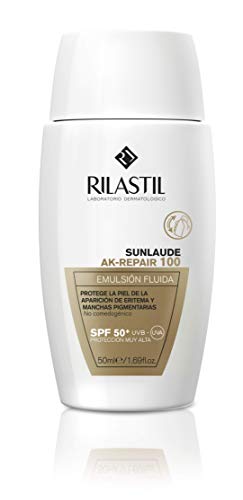 Rilastil Sunlaude AK-Repair 100 - Emulsión Fluida Solar que Protege frente a Eritemas y Manchas - 50 ml